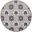 Aloha 7'10" x 7'10" Round Rug In Grey and Blue