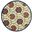 Aloha Blue and Multicolor 4' x 4' Round Contemporary Area Rug
