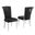 Alondra Side Chairs Set of 2 In Black Velvet and Chrome