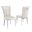 Alondra Side Chairs Set of 2 In Cream Velvet and Chrome