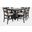 Altamonte Rectangular Adjustable Height Dining Room Set (Charcoal)