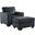 Altari Chair And Ottoman In Slate