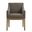 Alton Fabric Upholstered Dining Armchair In Mocha and Natural