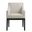 Alton Fabric Upholstered Dining Armchair In Salt and Black