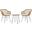 Alton Light Brown/White 3 Piece Lounge Set