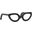 Aluminum Glasses Sculpture In Black 13532-05