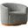 Alva Swivel Armchair In Gray