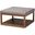 Alvere Modern And Contemporary Grey Fabric Upholstered Walnut Finished Cocktail Ottoman