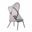 Alverta Foldable Chair In Light Gray