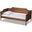 Alya Classic Traditional Farmhouse Walnut Brown Finished Wood Twin Size Daybed