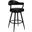 Amador 26 Inch Counter Height Barstool In A Black Powder Coated Finish and Vintage Black Faux Leather
