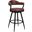 Amador 30 Inch Bar Height Barstool In A Black Powder Coated Finish and Vintage Coffee Faux Leather