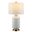 Amaia Glass Table Lamp in White