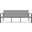 Amalfi 3 Seat Sofa In Light Gray and Matte Charcoal