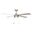 Amalfi 52 Inch 4-Blade No Light Ceiling Fan with Pull Chain In Brushed Nickel and Silver