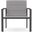 Amalfi Club Chair Set of 2 In Light Gray and Matte Charcoal