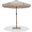 Amalfi Cream Piping Aluminum Patio Umbrella with Base Sets In Matte Black and Beige Fabric