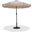 Amalfi Cream Piping Aluminum Patio Umbrella with Base Sets In Beige Fabric and Matte Black