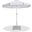 Amalfi Black Piping Aluminum Patio Umbrella with Base Sets In White Fabric