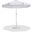 Amalfi Black Piping Aluminum Patio Umbrella with Base Sets In White Fabric