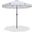 Amalfi Black Piping Patio Umbrellas In White Fabric and Matte Black
