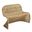 Amalfi Woven Rattan Outdoor S-Shaped Bench In Natural