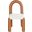 Amari Vegan Leather and Boucle Fabric Dining Chair Set of 2 In Cognac