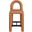 Amari Vegan Leather Stool In Cognac