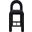 Amari Chenille Fabric Stool In Black