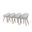 Amazonia Winterfell 4-Piece Chairs Set In White