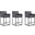 Ambassador Counter Stool in Grey and Black (Set of 3)