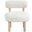 Ambre Vegan Shearling Fabric Upholstered Accent Chair In Cream and Natural