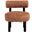 Ambre Vegan Shearling Fabric Upholstered Accent Chair In Saddle and Black