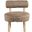 Ambre Vegan Shearling Fabric Upholstered Accent Chair In Tan and Natural