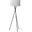 Ambrose Black Metal With White Fabric Shade Floor Lamp