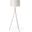 Ambrose Silver Metal With Beige Fabric Shade Floor Lamp