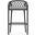 Amelia Barstool with Cushion In Moon and Matte Charcoal