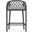 Amelia Counter Stool with Cushion In Moon and Matte Charcoal