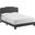 Amelia Gray Full Upholstered Fabric Bed