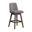 Amelia Swivel Bar Stool Set of 3 In Gray Oak and Mocha