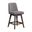 Amelia Swivel Counter Stool Set of 2 In Gray Oak and Mocha