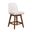Amelia Swivel Counter Stool Set of 4 In Brown Oak and Beige