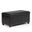 Amelia Vegan Faux Leather Storage Ottoman Bench In Midnight Black