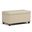 Amelia Vegan Faux Leather Storage Ottoman Bench In Satin Cream