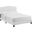 Amelia White Queen Upholstered Fabric Bed