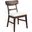 American Modern Dining Chair with Cushion Seat Set of 2 In Walnut