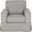 Americana Gray Box Cushion Slipcovered Chair