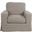 Americana Light Gray Box Cushion Slipcovered Chair