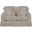 Americana Light Gray Box Cushion Slipcovered Loveseat