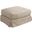Americana Linen Box Cushion Slipcovered Ottoman